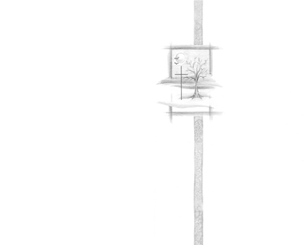 SE TA Baum mit Vögeln und Kreuz - Karte: 185 mm x 230 mm, edel-weiß, Motiv - Hülle: 120 mm x 191 mm, edel-weiß, mit Seidenfutter