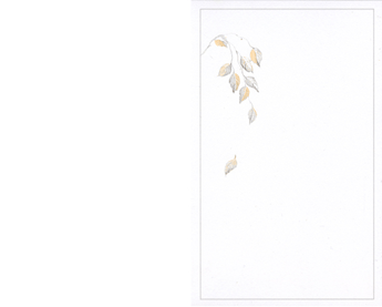 SE TA fallende Blätter - Karte: 185 mm x 230 mm, hochweiß, Motiv - Hülle: 120 mm x 191 mm, hochweiß, mit Seidenfutter