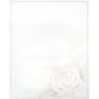 SE TB Rose (Pastellfarben) - Bogen: 215 mm x 175 mm, edel-weiß, Motiv - Hülle: 120 mm x 191 mm, edel-weiß, mit Seidenfutter